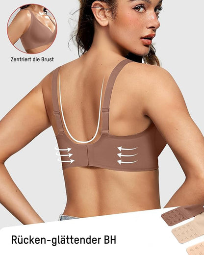 Nahtloser Push-up BH mit Tief-V & Gelee-Streifen – Bügellos & Komfortabel
