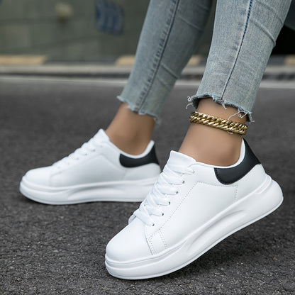 Saubere weiße sneaker für Damen, weiß