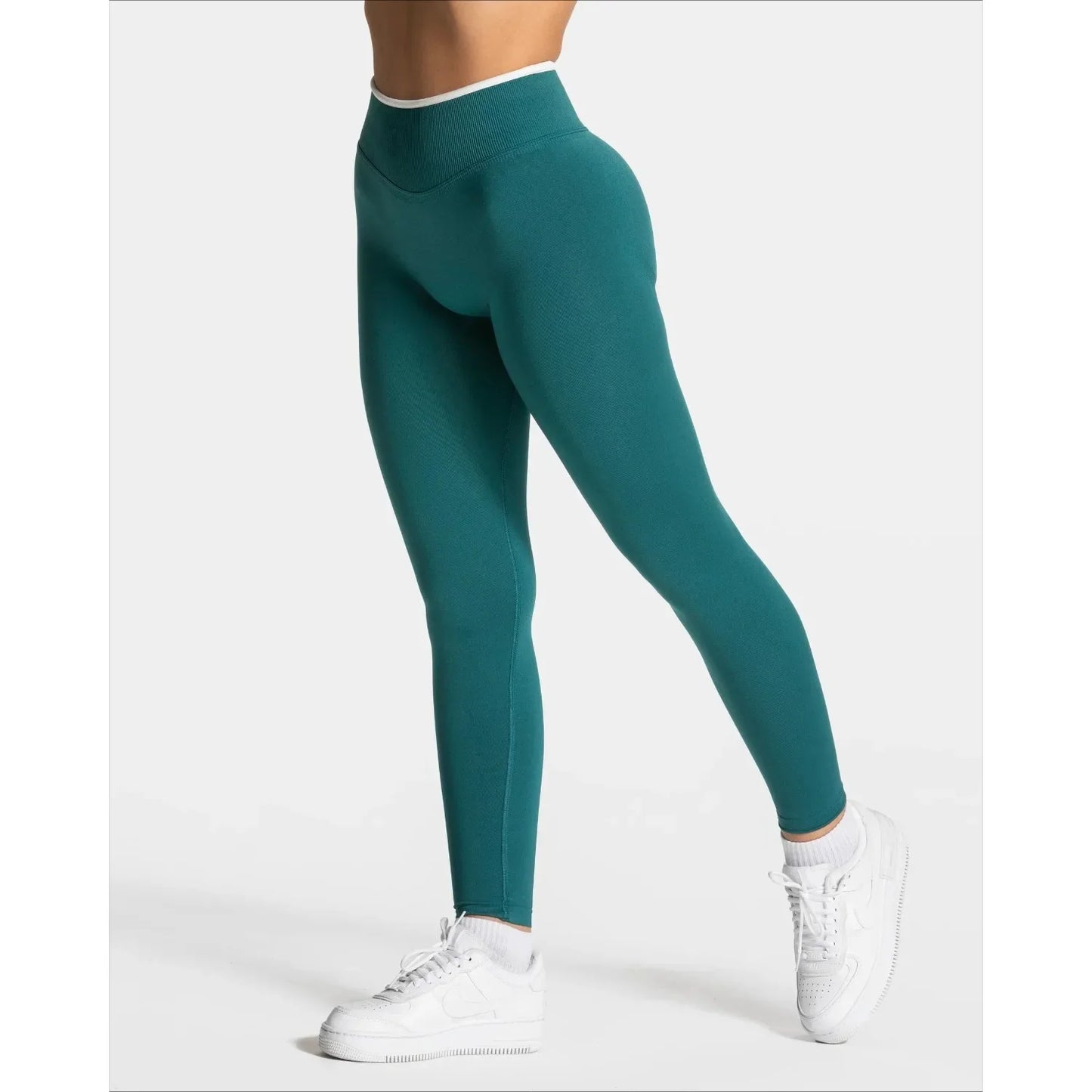 Elastische Yogahose für Damen hoher Bund