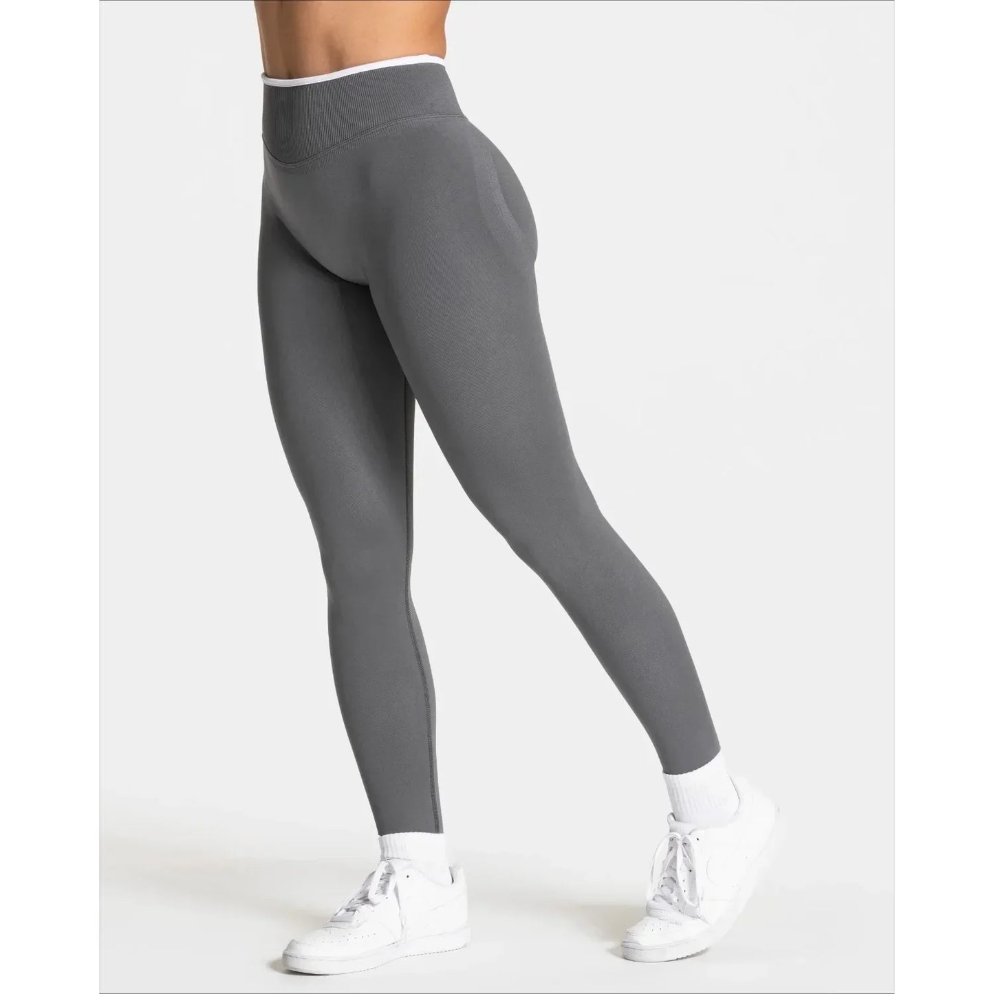 Elastische Yogahose für Damen hoher Bund