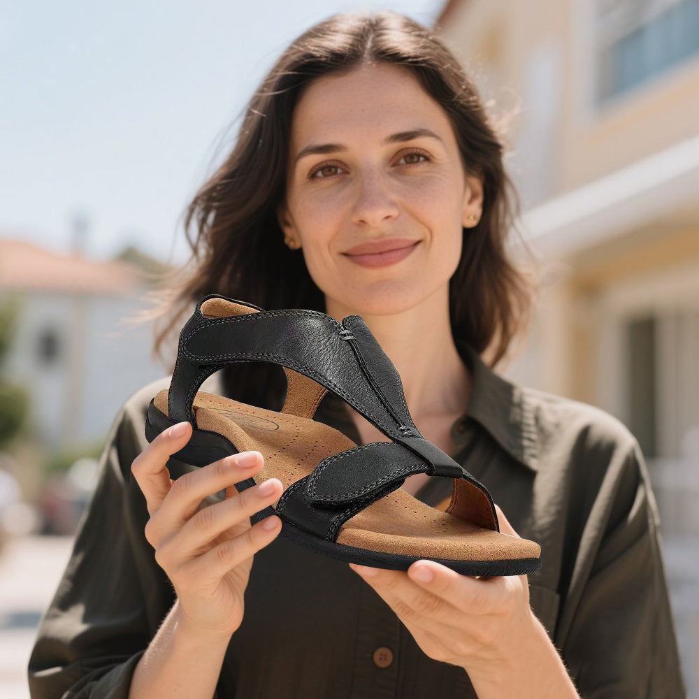 Ergonomische Sandalen Mit Klettverschluss Zur Schmerzlinderung Für Damen