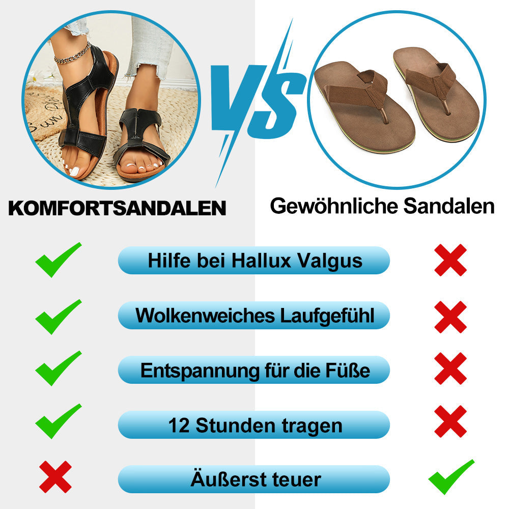 Ergonomische Sandalen Mit Klettverschluss Zur Schmerzlinderung Für Damen