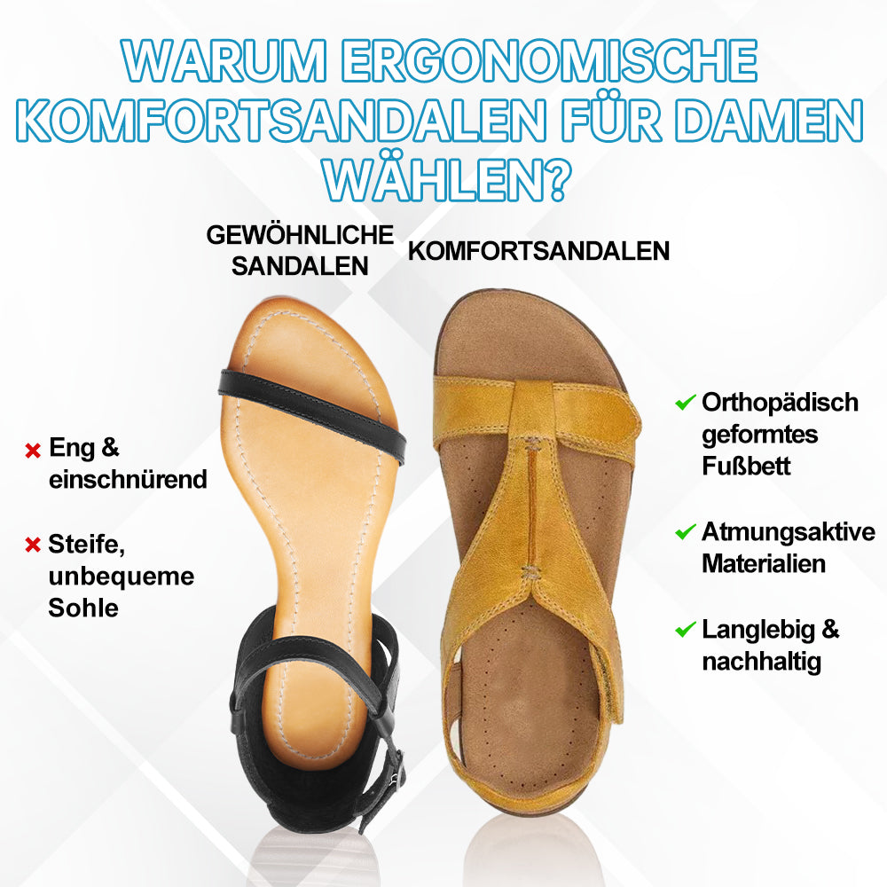 Ergonomische Sandalen Mit Klettverschluss Zur Schmerzlinderung Für Damen