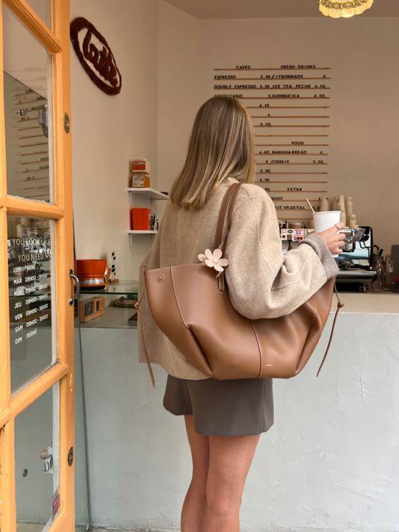 Vintage Tote Bag Damen: Geräumig, Umhängetasche, Leder