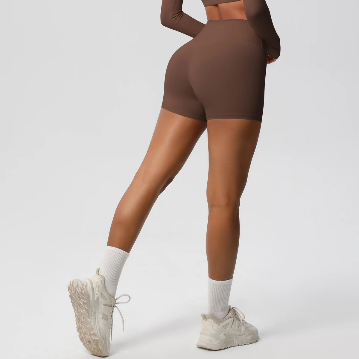 Damen Yoga-Shorts Hohe Taille Bauchkontrolle