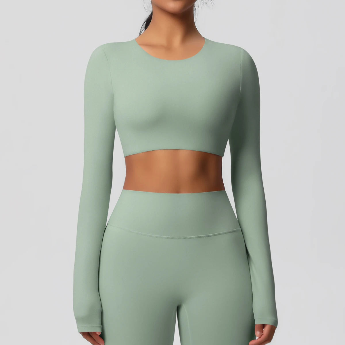 Damen Langarm Yoga-Shirt - Atmungsaktiv & Hochelastisch