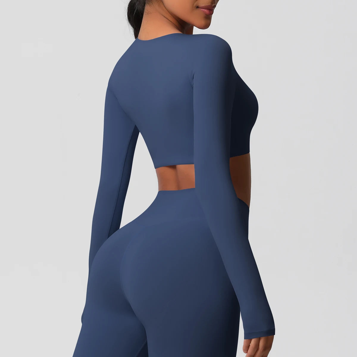 Damen Langarm Yoga-Shirt - Atmungsaktiv & Hochelastisch
