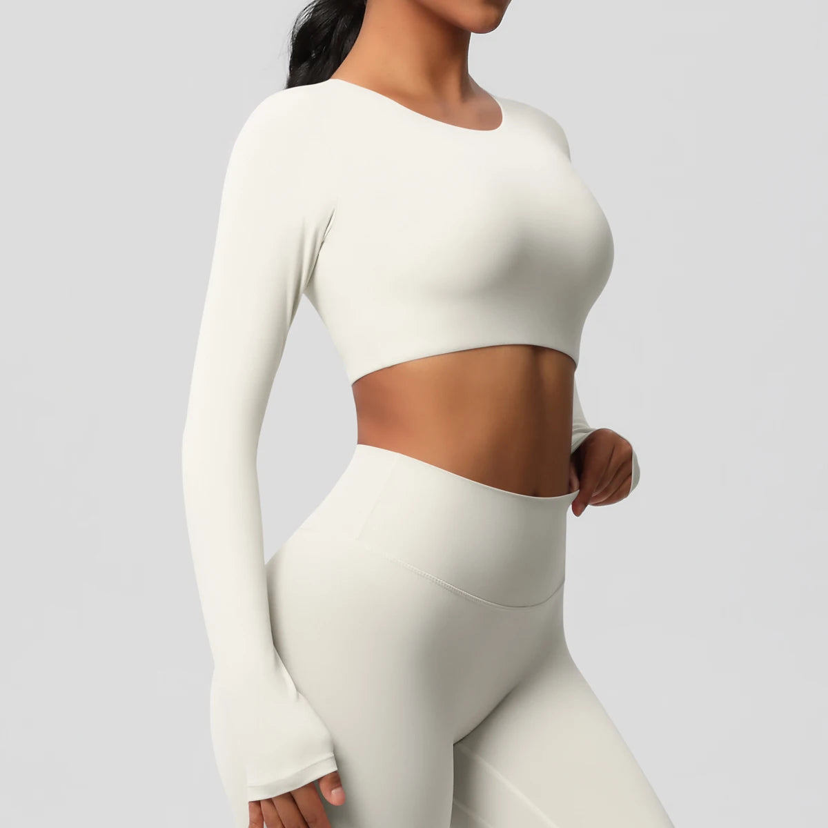 Damen Langarm Yoga-Shirt - Atmungsaktiv & Hochelastisch