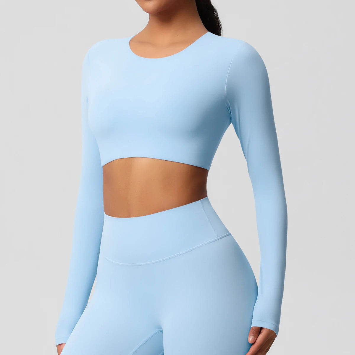 Damen Langarm Yoga-Shirt - Atmungsaktiv & Hochelastisch