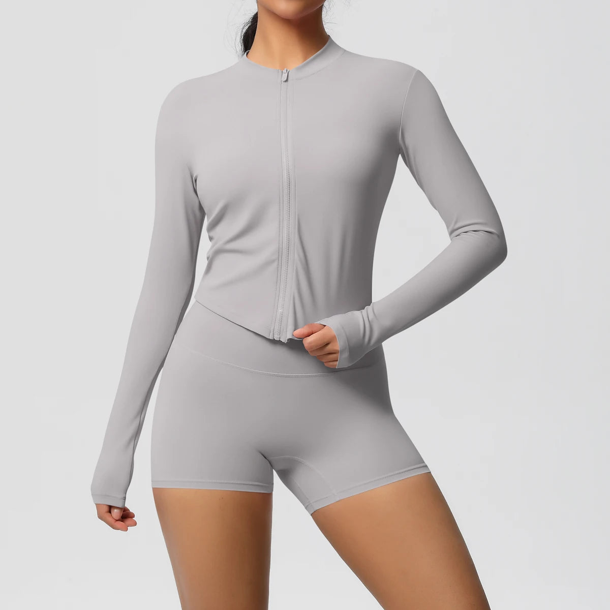 Yoga-Sets, Sport, Fitness, Hüftheben, enge Reißverschlussjacke, Yoga-Anzug, Lauftraining, Gym, Shorts, Trainingsanzüge für Damen, Sportanzüge