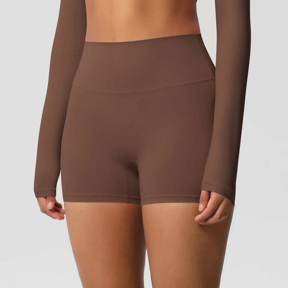 Damen Yoga-Shorts Hohe Taille Bauchkontrolle