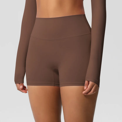 Damen Yoga-Shorts Hohe Taille Bauchkontrolle