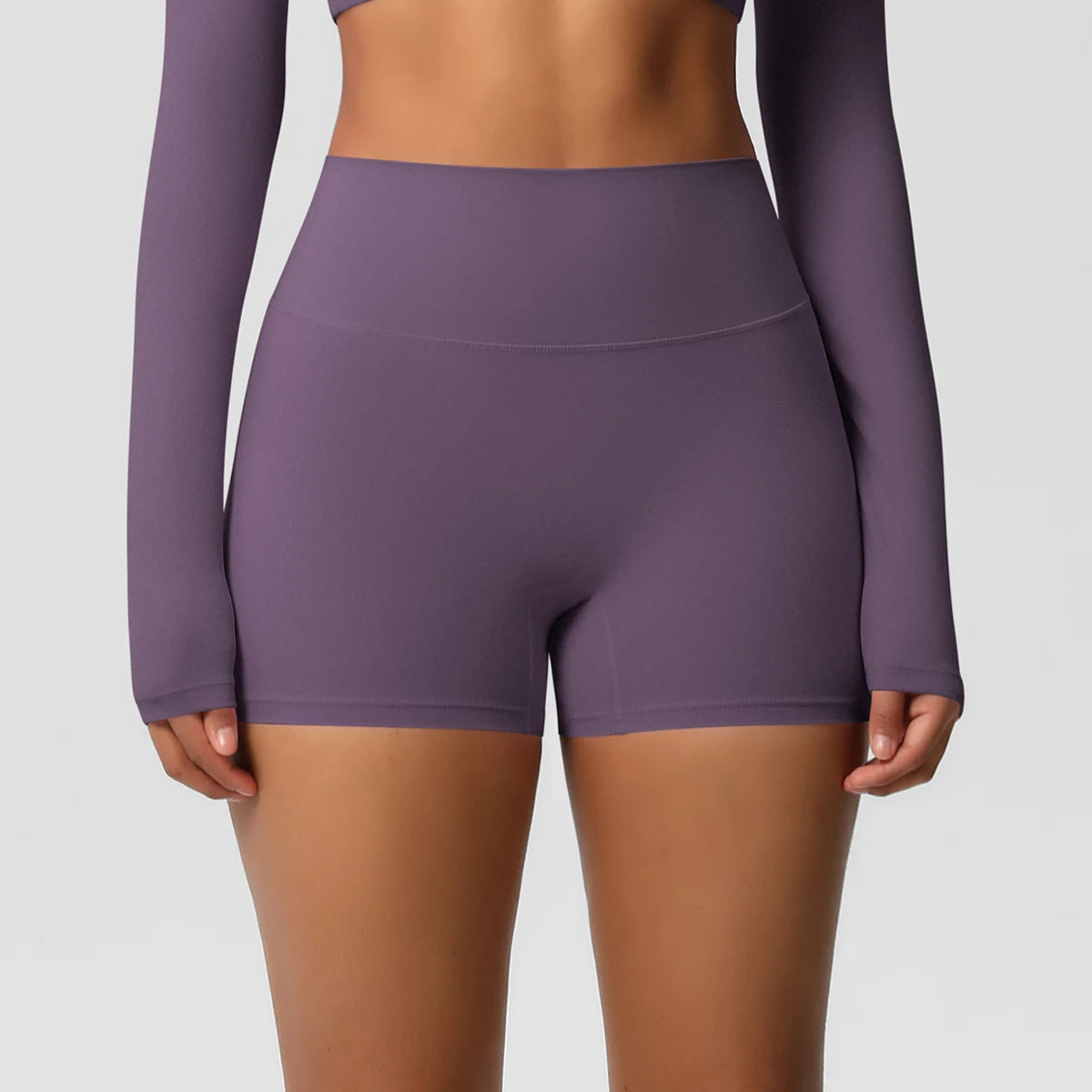 Damen Yoga-Shorts Hohe Taille Bauchkontrolle