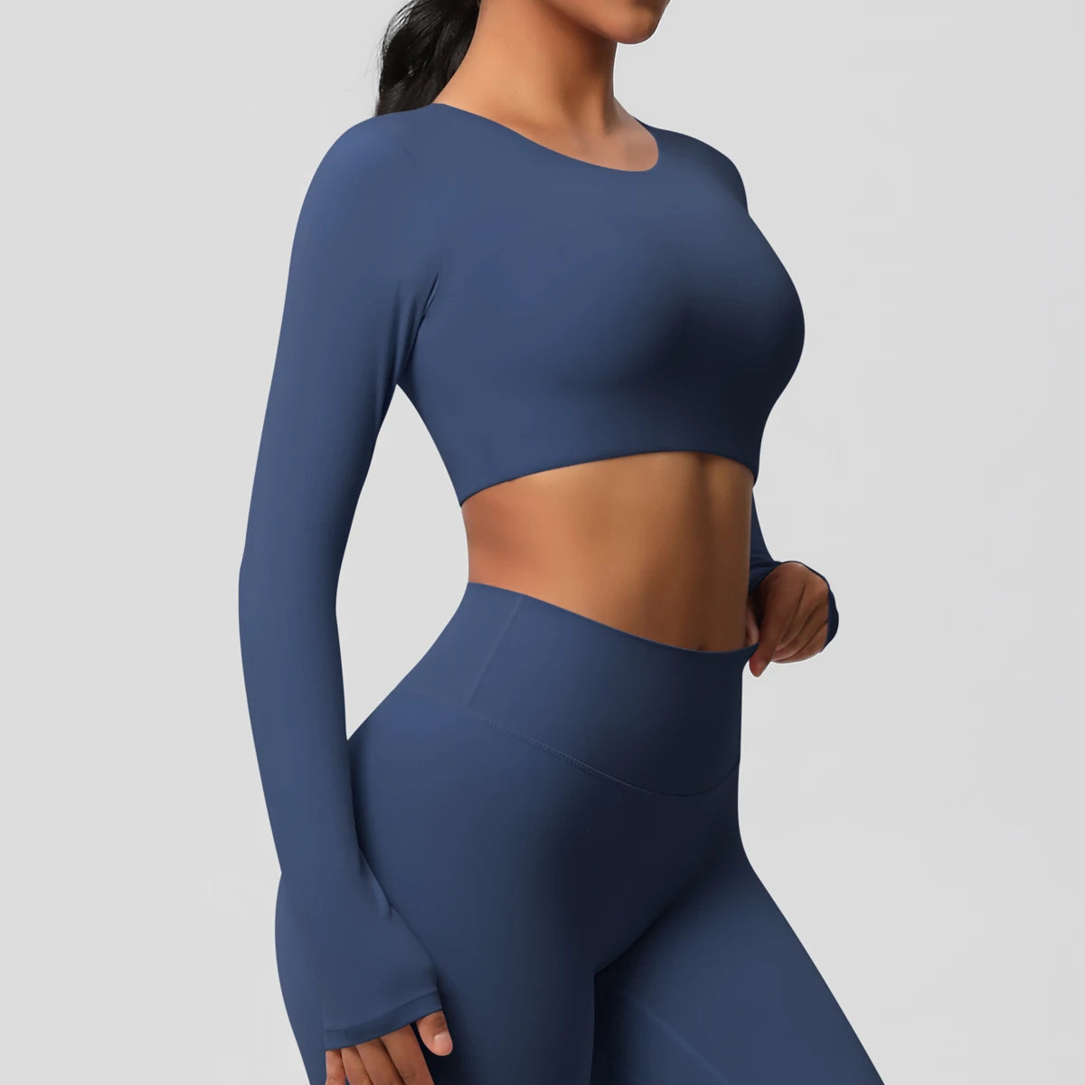Damen Langarm Yoga-Shirt - Atmungsaktiv & Hochelastisch