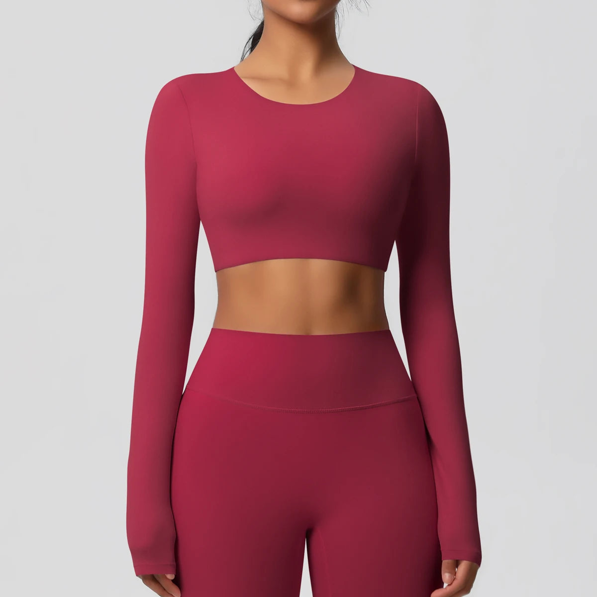 Damen Langarm Yoga-Shirt - Atmungsaktiv & Hochelastisch