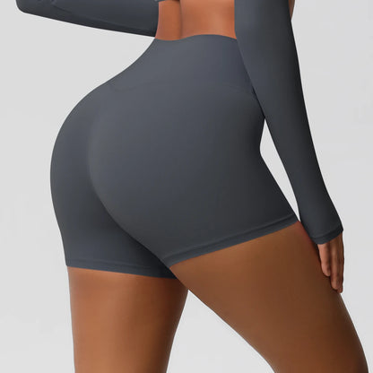 Damen Yoga-Shorts Hohe Taille Bauchkontrolle