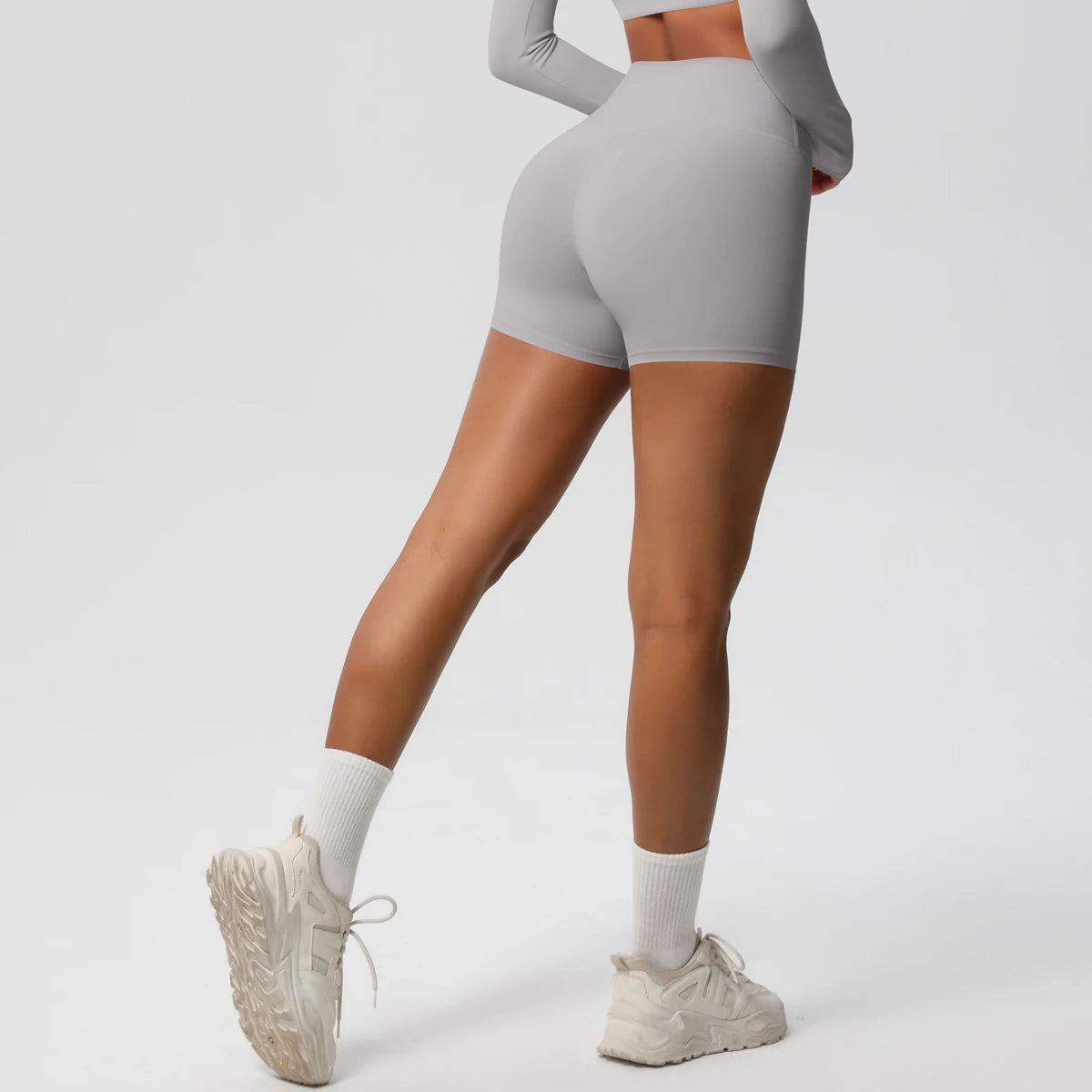 Damen Yoga-Shorts Hohe Taille Bauchkontrolle