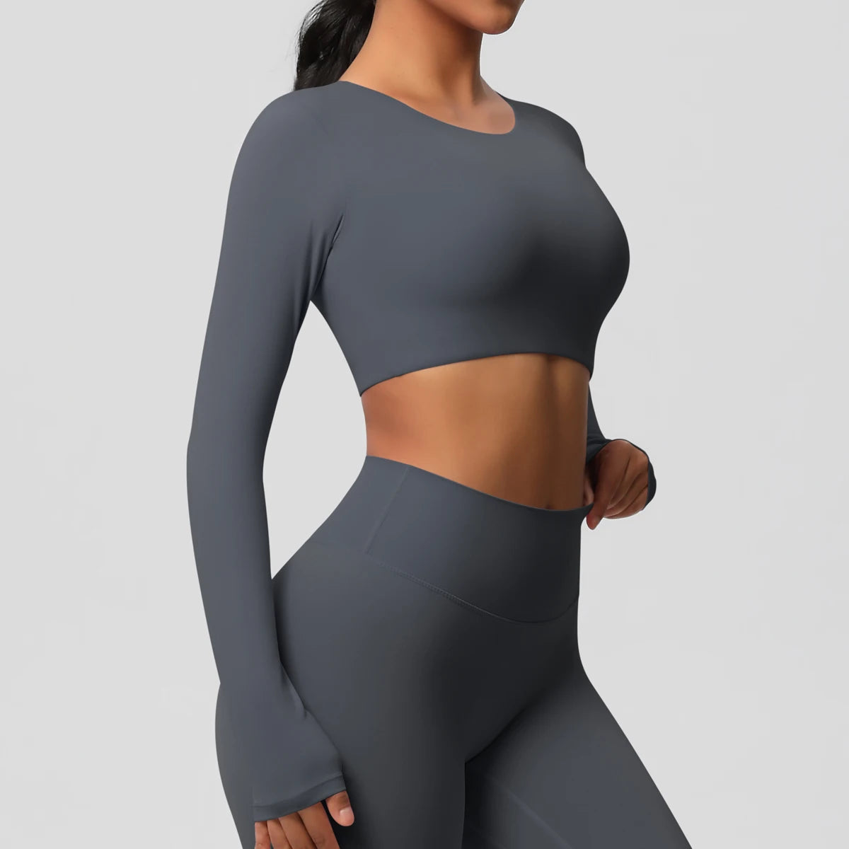 Damen Langarm Yoga-Shirt - Atmungsaktiv & Hochelastisch