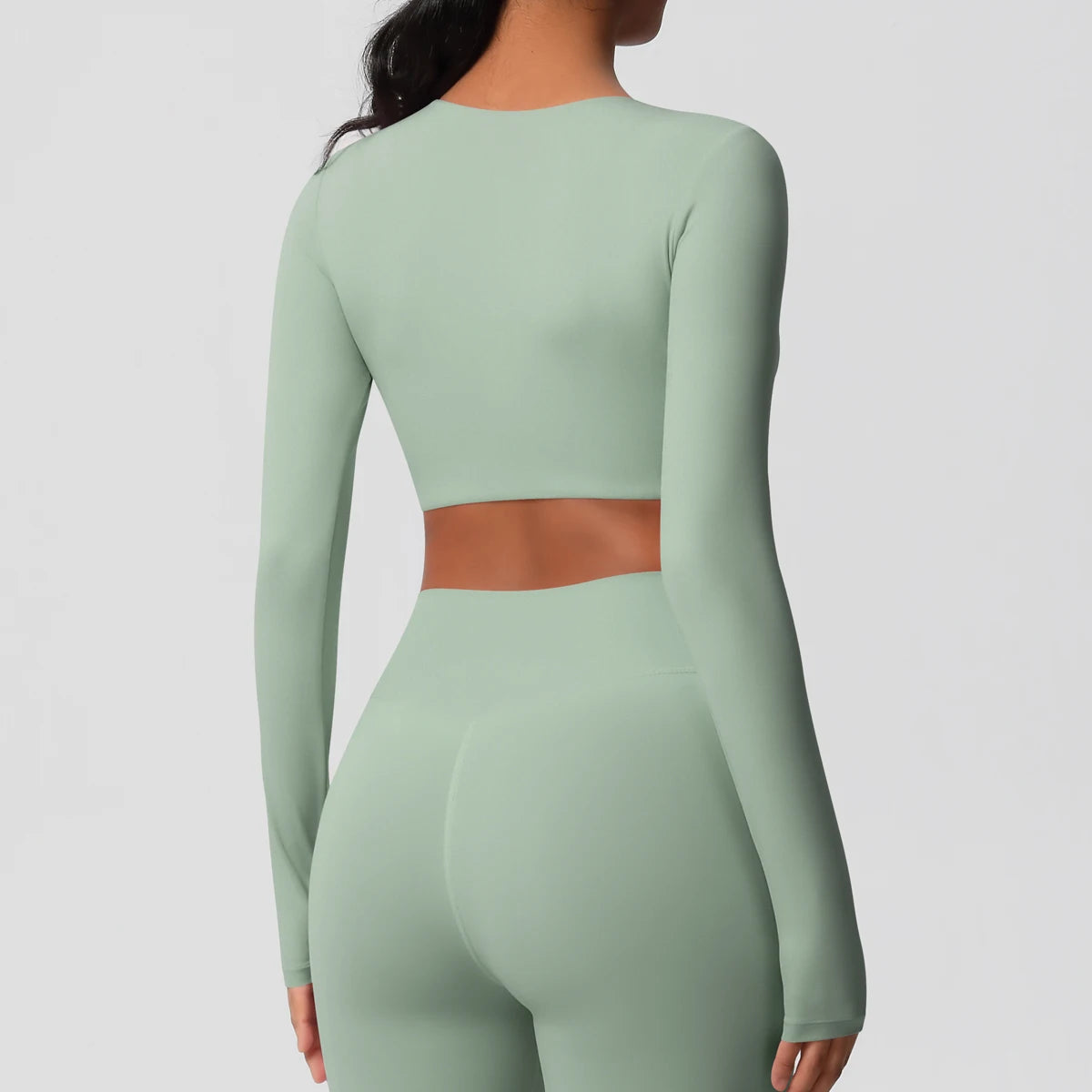 Damen Langarm Yoga-Shirt - Atmungsaktiv & Hochelastisch