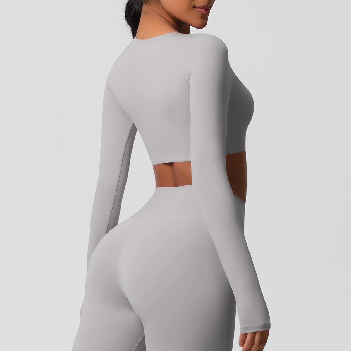 Damen Langarm Yoga-Shirt - Atmungsaktiv & Hochelastisch