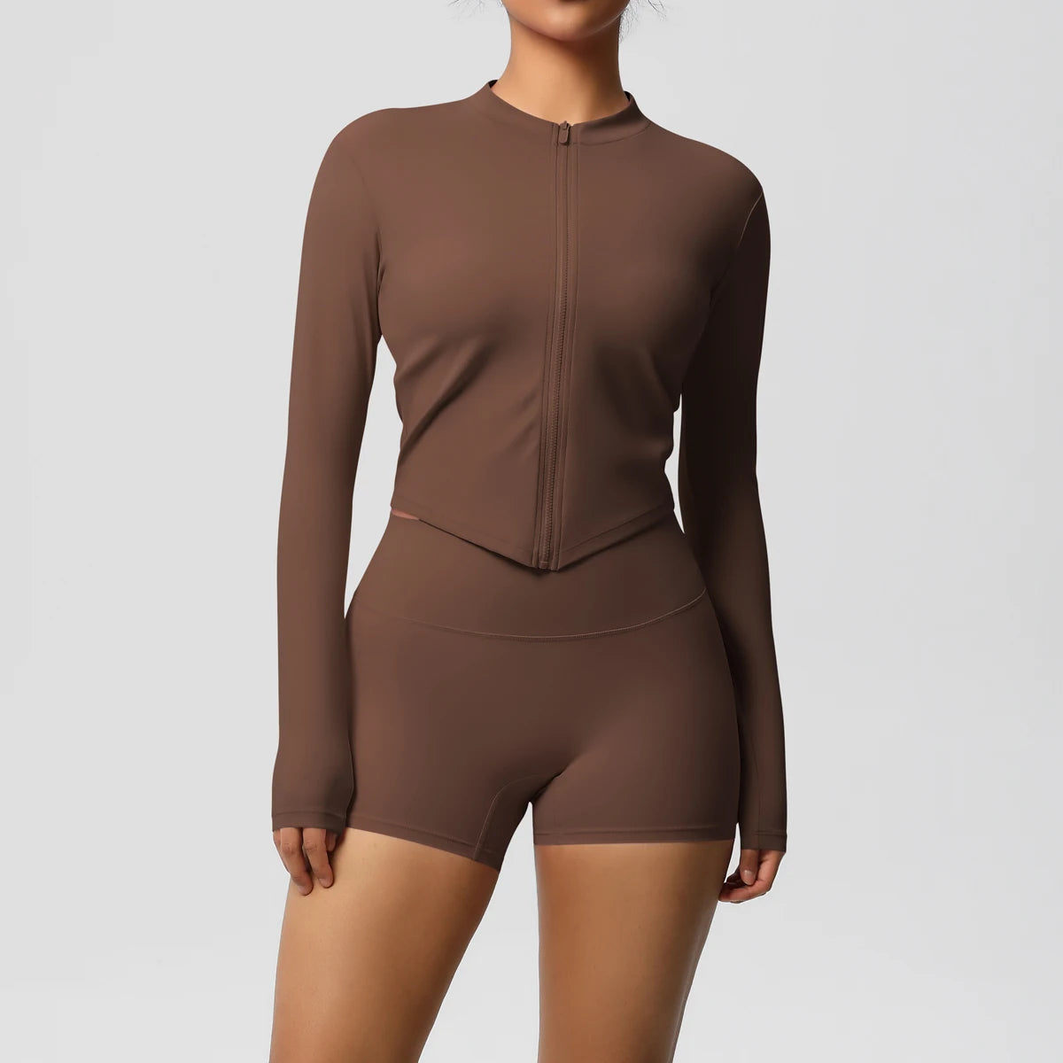 Yoga-Sets, Sport, Fitness, Hüftheben, enge Reißverschlussjacke, Yoga-Anzug, Lauftraining, Gym, Shorts, Trainingsanzüge für Damen, Sportanzüge