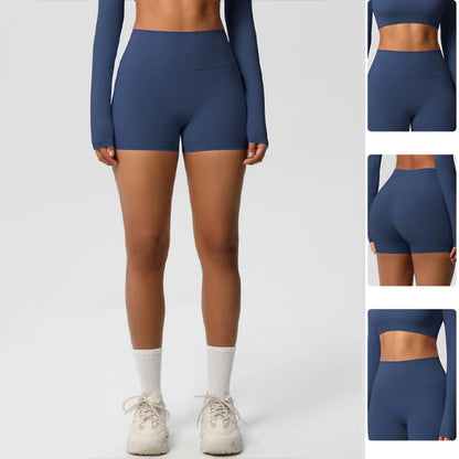 Damen Yoga-Shorts Hohe Taille Bauchkontrolle