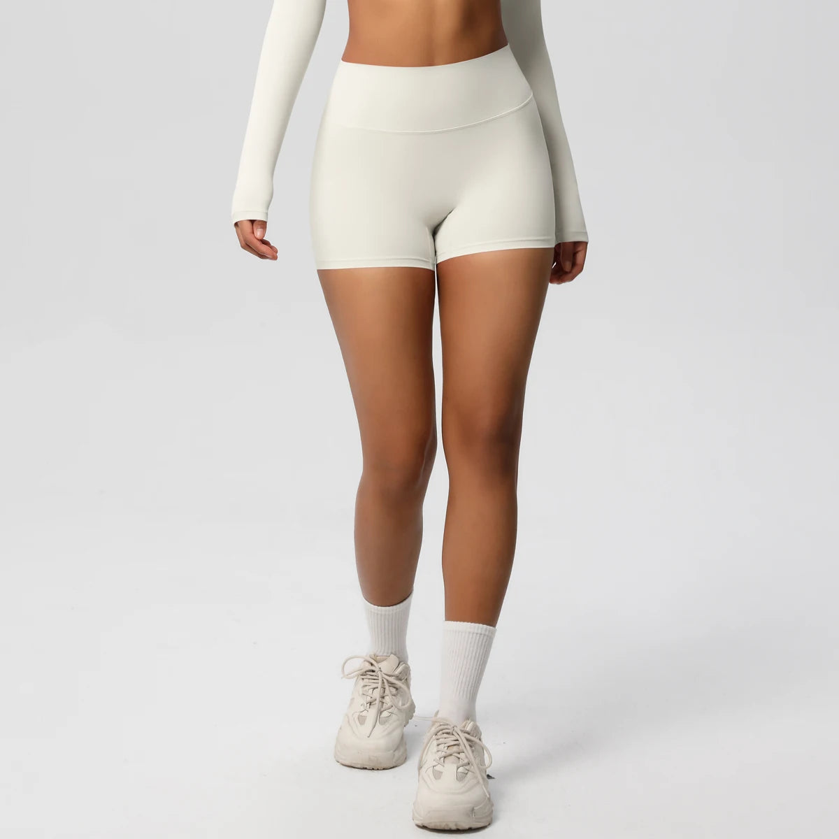 Damen Yoga-Shorts Hohe Taille Bauchkontrolle