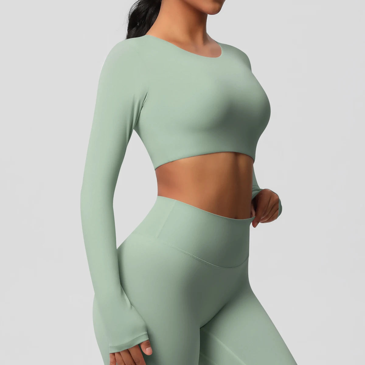 Damen Langarm Yoga-Shirt - Atmungsaktiv & Hochelastisch