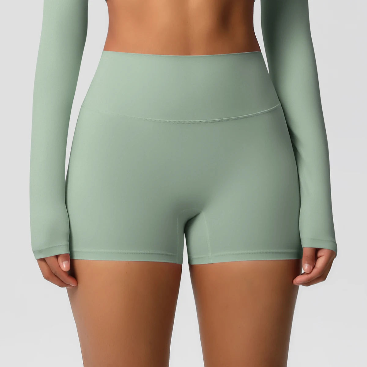 Damen Yoga-Shorts Hohe Taille Bauchkontrolle