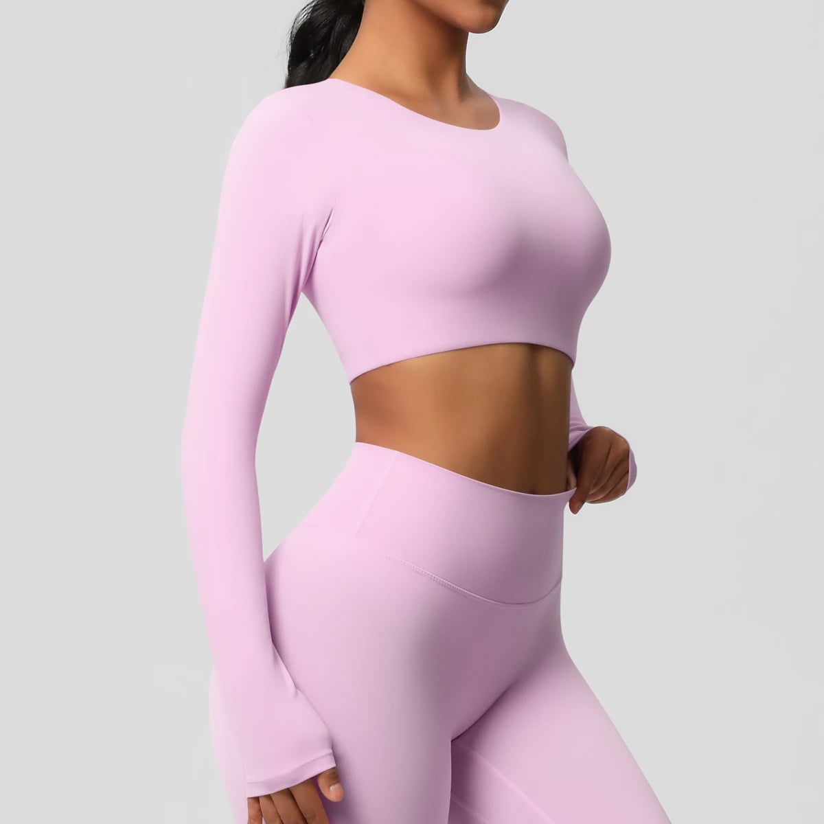 Damen Langarm Yoga-Shirt - Atmungsaktiv & Hochelastisch