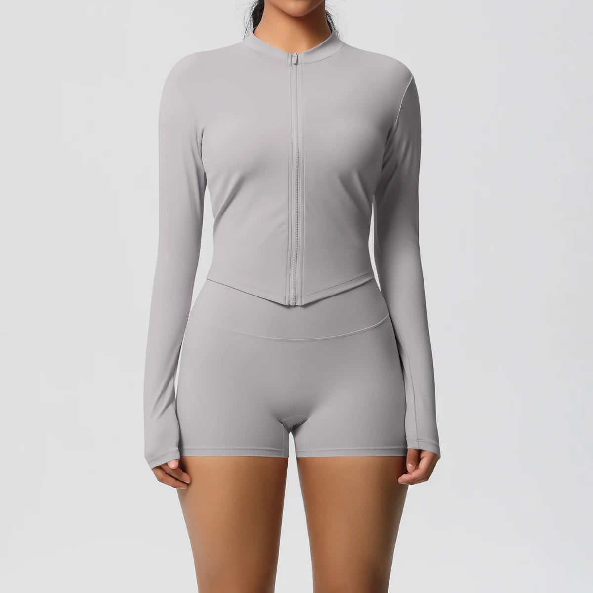 Yoga-Sets, Sport, Fitness, Hüftheben, enge Reißverschlussjacke, Yoga-Anzug, Lauftraining, Gym, Shorts, Trainingsanzüge für Damen, Sportanzüge