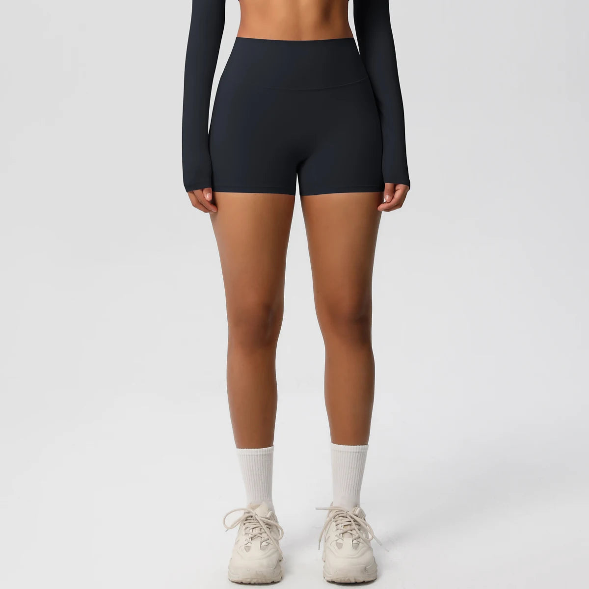 Damen Yoga-Shorts Hohe Taille Bauchkontrolle
