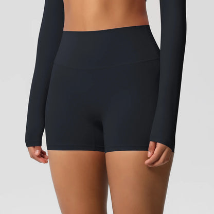 Damen Yoga-Shorts Hohe Taille Bauchkontrolle