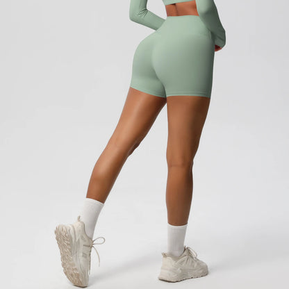Damen Yoga-Shorts Hohe Taille Bauchkontrolle