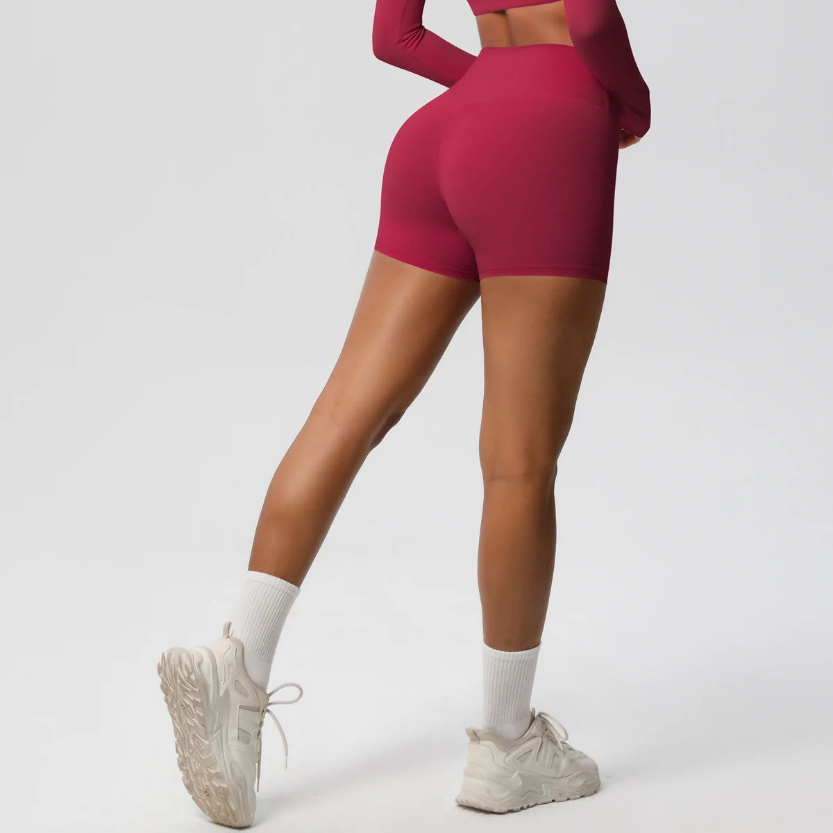 Damen Yoga-Shorts Hohe Taille Bauchkontrolle