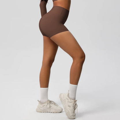 Damen Yoga-Shorts Hohe Taille Bauchkontrolle
