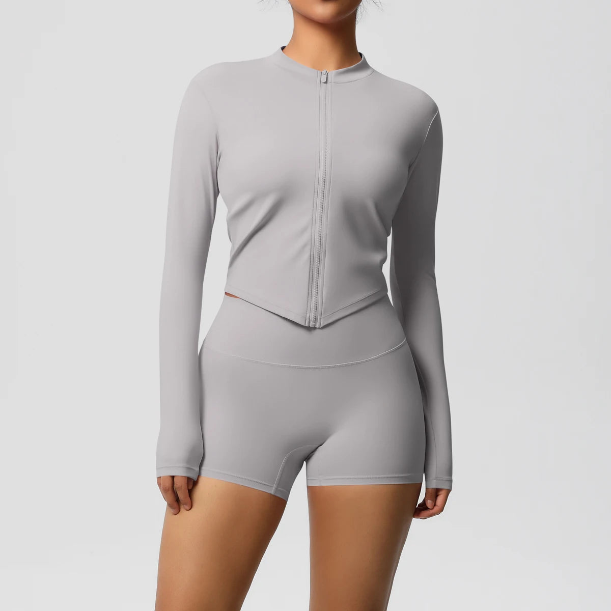 Yoga-Sets, Sport, Fitness, Hüftheben, enge Reißverschlussjacke, Yoga-Anzug, Lauftraining, Gym, Shorts, Trainingsanzüge für Damen, Sportanzüge