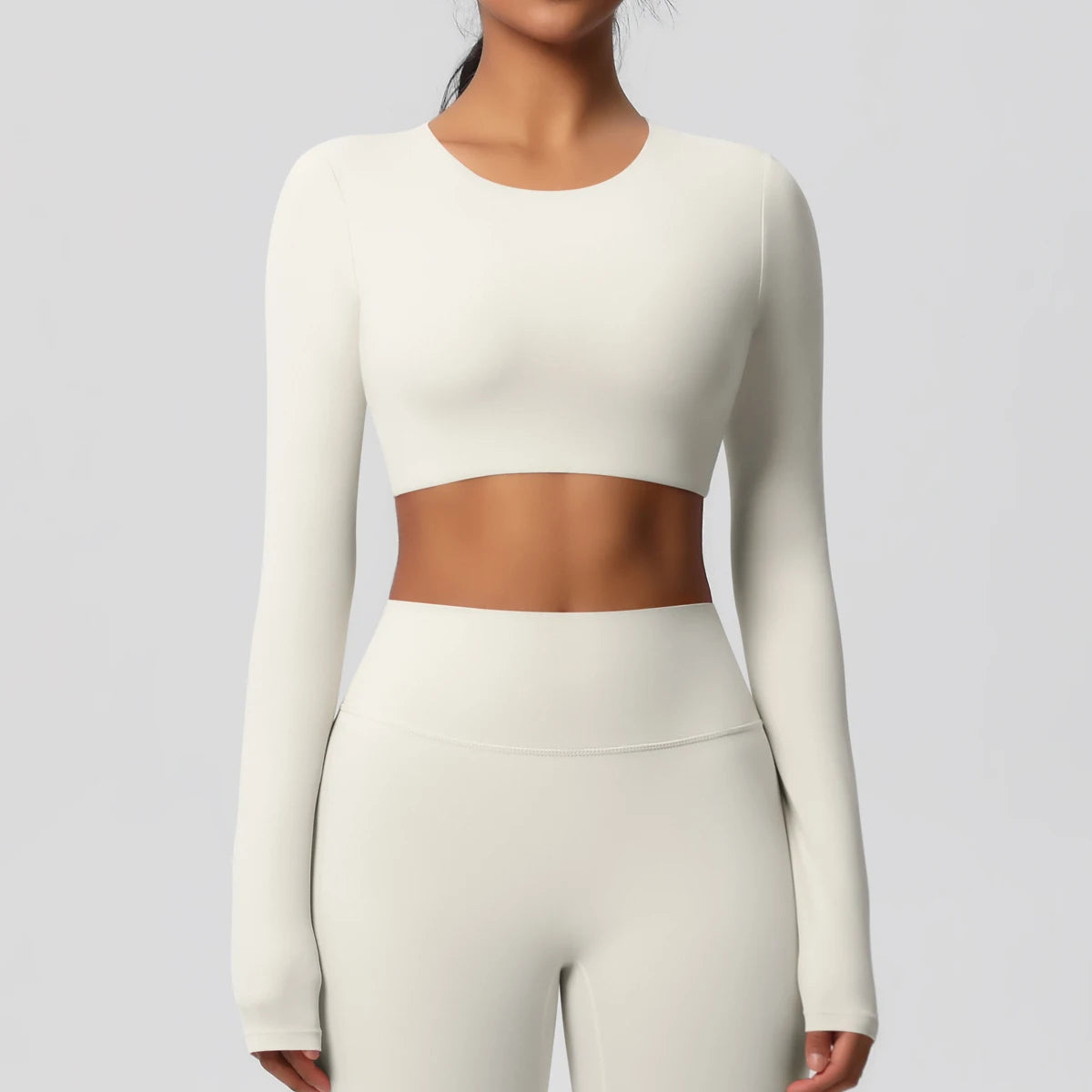 Damen Langarm Yoga-Shirt - Atmungsaktiv & Hochelastisch