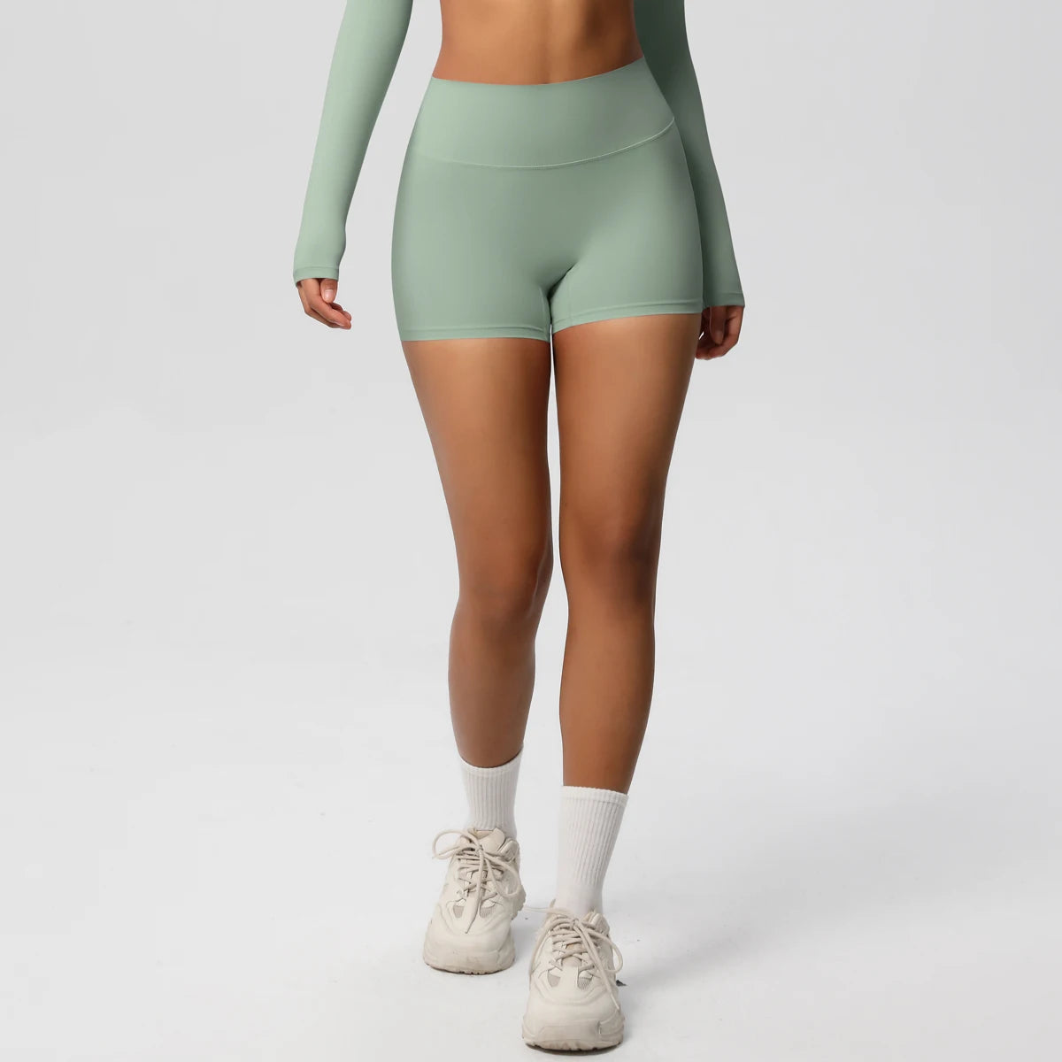 Damen Yoga-Shorts Hohe Taille Bauchkontrolle