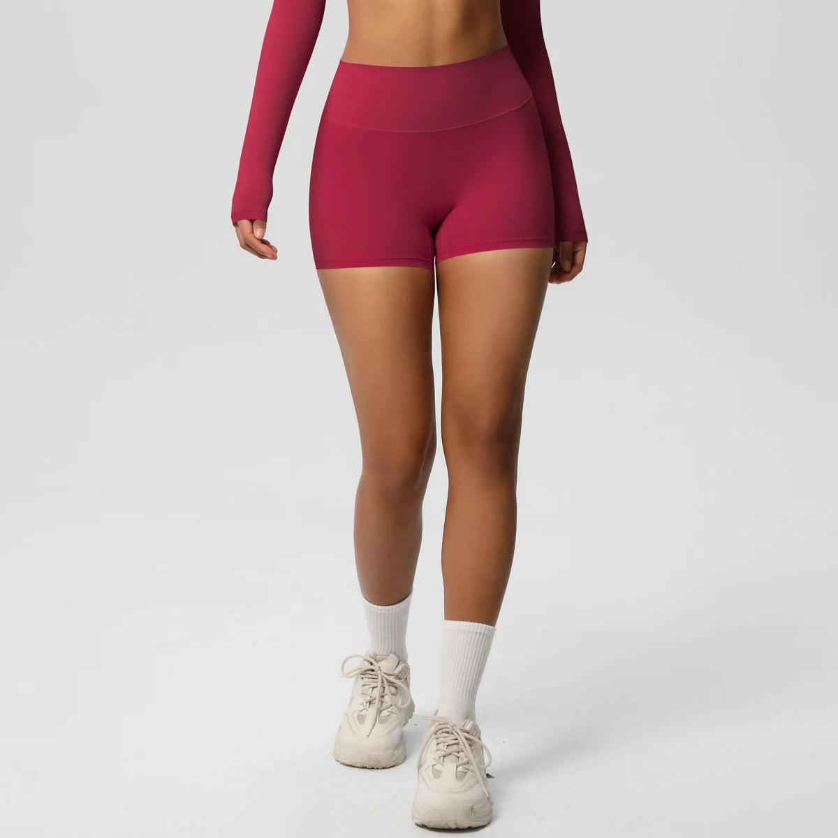 Damen Yoga-Shorts Hohe Taille Bauchkontrolle