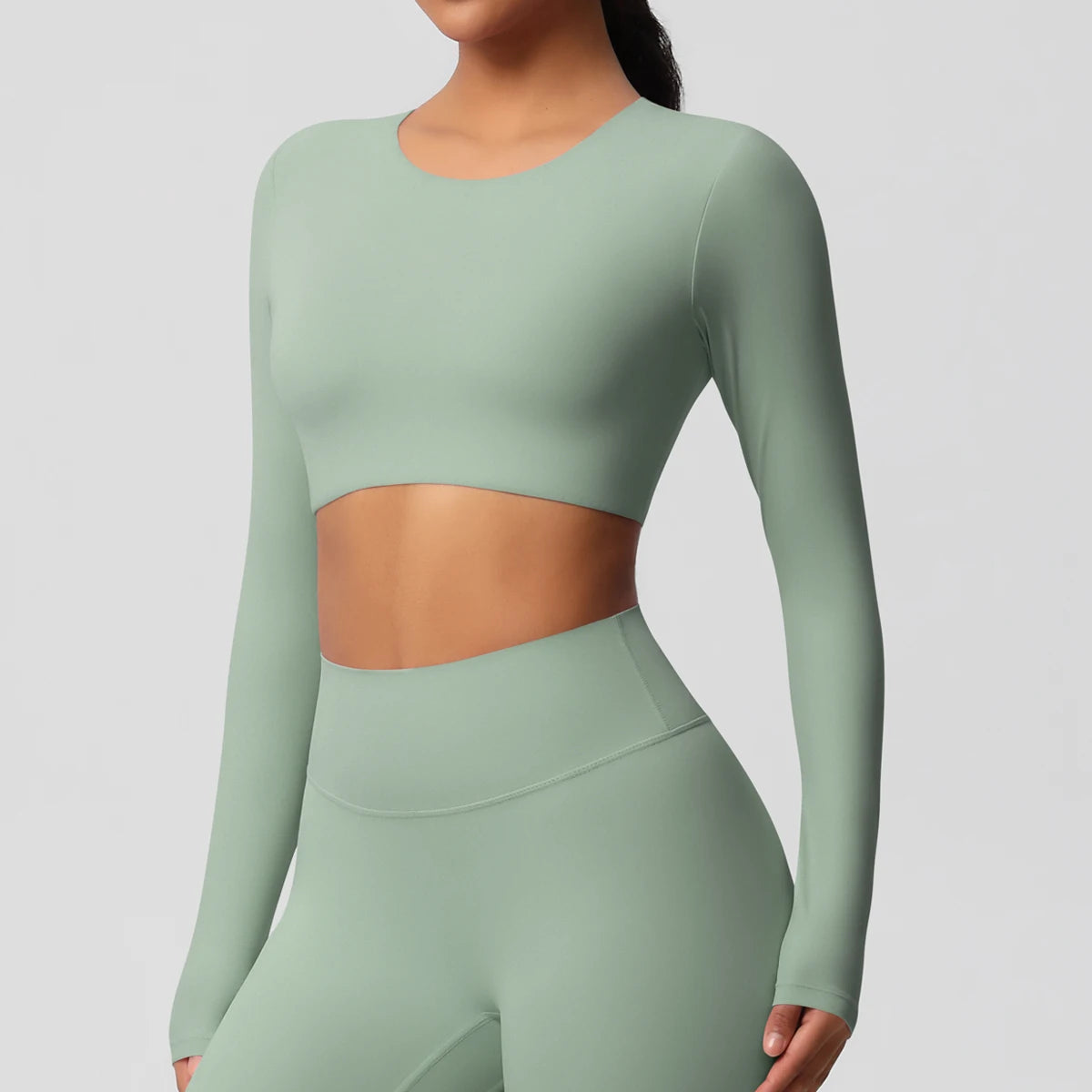Damen Langarm Yoga-Shirt - Atmungsaktiv & Hochelastisch