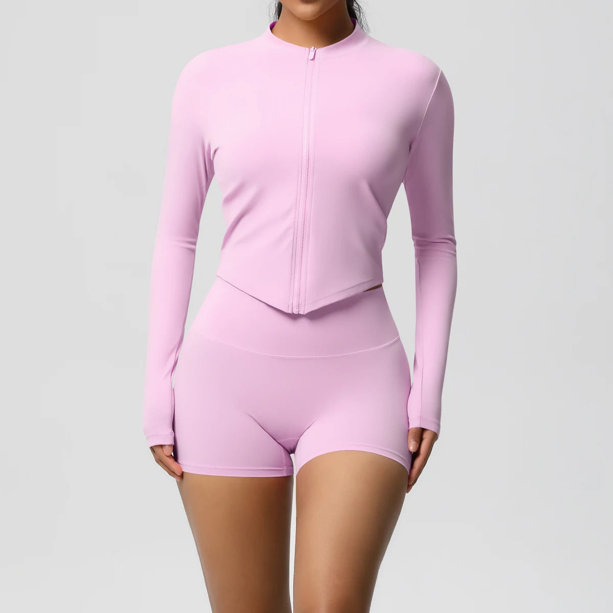 Yoga-Sets, Sport, Fitness, Hüftheben, enge Reißverschlussjacke, Yoga-Anzug, Lauftraining, Gym, Shorts, Trainingsanzüge für Damen, Sportanzüge