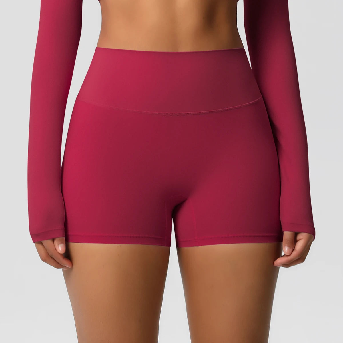 Damen Yoga-Shorts Hohe Taille Bauchkontrolle