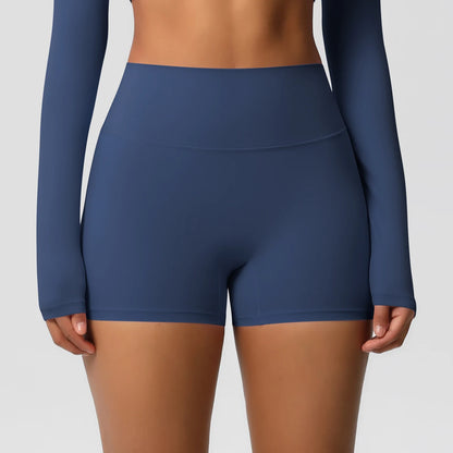 Damen Yoga-Shorts Hohe Taille Bauchkontrolle