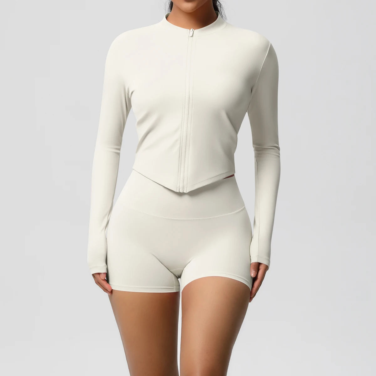 Yoga-Sets, Sport, Fitness, Hüftheben, enge Reißverschlussjacke, Yoga-Anzug, Lauftraining, Gym, Shorts, Trainingsanzüge für Damen, Sportanzüge