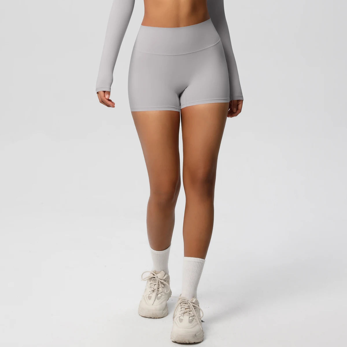 Damen Yoga-Shorts Hohe Taille Bauchkontrolle