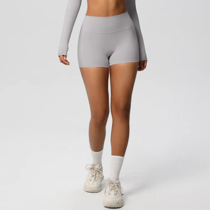 Damen Yoga-Shorts Hohe Taille Bauchkontrolle
