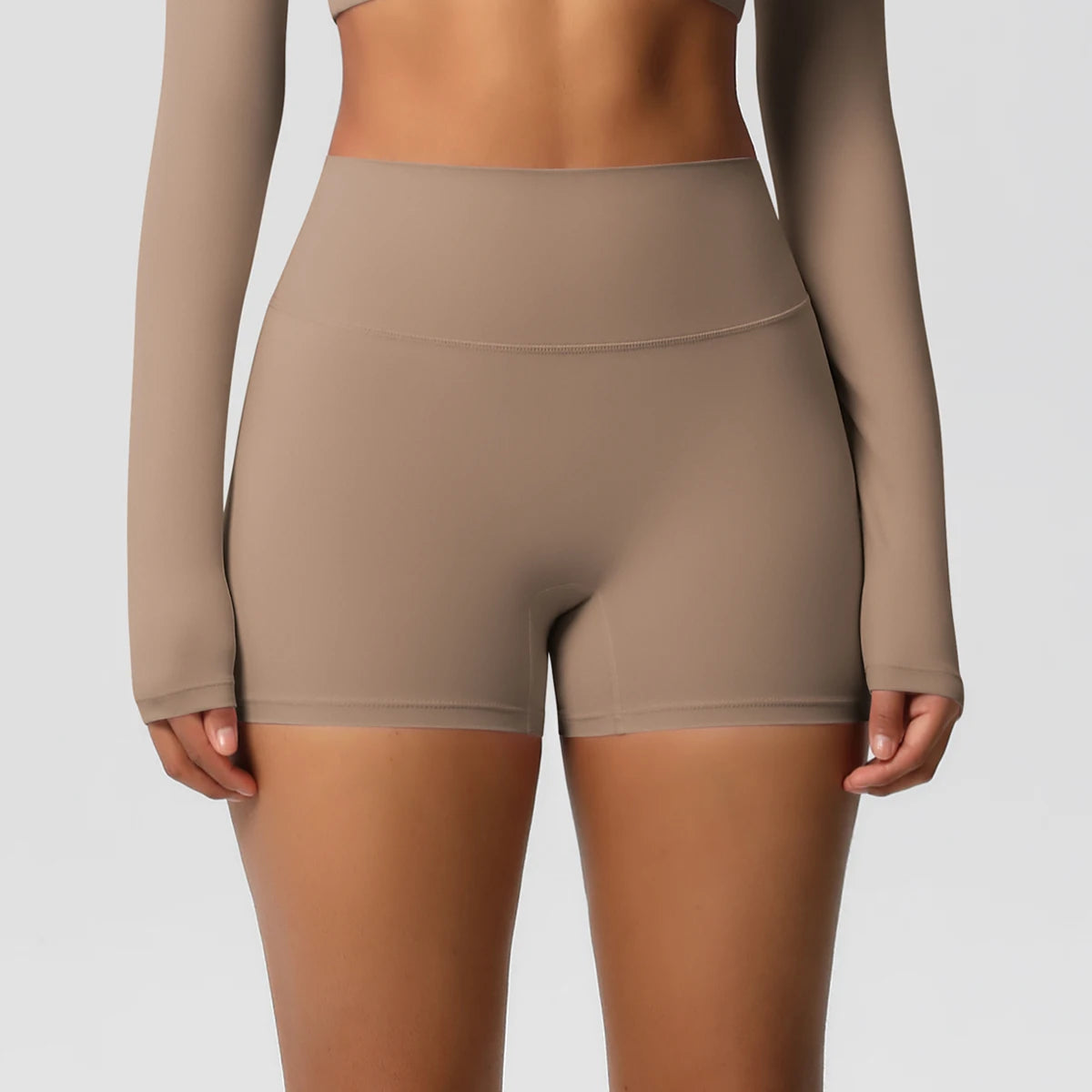 Damen Yoga-Shorts Hohe Taille Bauchkontrolle