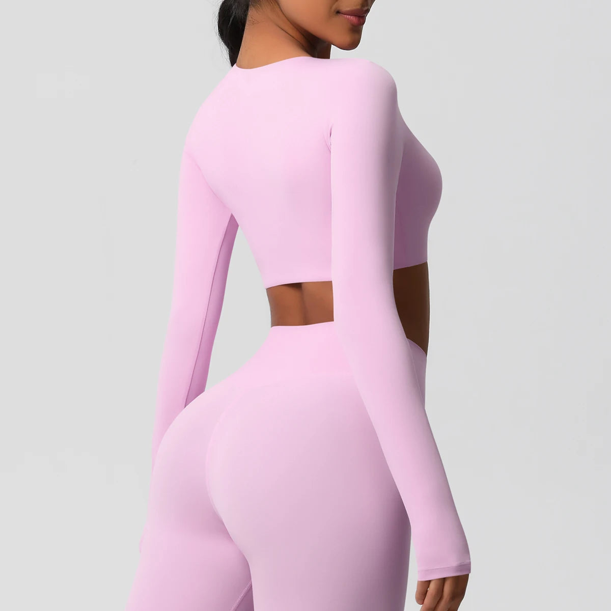 Damen Langarm Yoga-Shirt - Atmungsaktiv & Hochelastisch