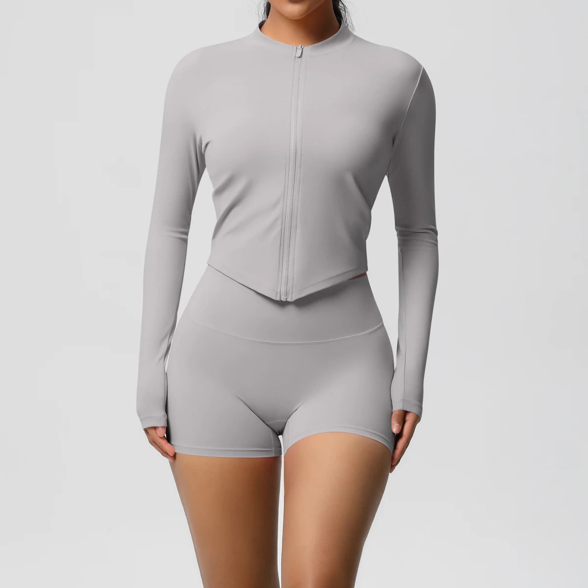 Yoga-Sets, Sport, Fitness, Hüftheben, enge Reißverschlussjacke, Yoga-Anzug, Lauftraining, Gym, Shorts, Trainingsanzüge für Damen, Sportanzüge